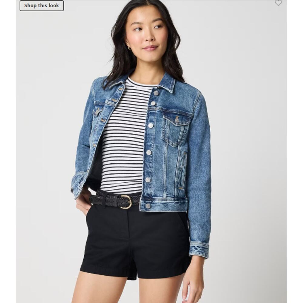 NWT J. Crew Factory 3.5" Classic Chino Short in Black Size 14